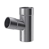Baumeister.tech Fallrohrabzweig Y-Stück 72 Grad aus Titanzink Ø 87- DN87...