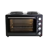 JUNG AD6020 Mini Backofen mit 2 Kochplatten und Umluft, 36L, 2500W,...