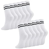 Utensilsto 6 Paare Damen Socken Weiß Sportsocken Tennissocken Sport Socken...