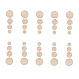 Healeved 40 Stück Holzhalbperlen Halbrunde Holzperlen In 4 Größen 20...