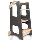 KYWAI® - Lernturm ab 1 Jahr, aus Robuster Holz, mit Doppelter...