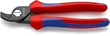 Knipex Kabelschere brüniert, mit Mehrkomponenten-Hüllen 165 mm 95 12 165