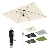 Doppler Sonnenschirm für den Garten SL-AZ Auto Tilt 220x140 cm Natur I...