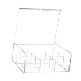 Alipis Fächer Acryl Teebox Staubgeschützt Transparenter Teebeutel...