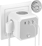 Socket Cube, Socket Cube Without Cable, 7-in-1 Socket Adapter, Socket Cube...