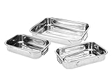 Edelstahl Bräter Set - 3-teilig - Auflaufform in 3 verschiedenen Größen...