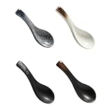HEALEEP 4 Stück Teiliges Keramik Suppenlöffel Feine Verarbeitung Glatte...
