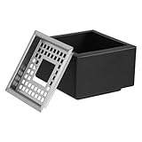 JEWEDECO Winddichter Quadratischer Aschenbecher aus Edelstahl Robuster...