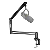 socodox Mikrofonarm Boom Arm, 360° drehbarer Low Mikrofonständer, 4...