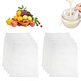 10 Stück Nylon-Nussmilchbeutel, 20 X 30 cm Nußmilchbeutel, 100 Mesh...
