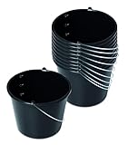Kistenberg 10x Baueimer 12 Liter | Eimer mit Skala und ergonomischem Griff...