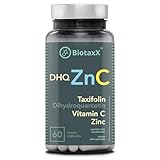 Taxifolin (Dihydroquercetin DHQ) mit Vitamin C und Zink - 500 mg, 60...