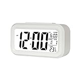 Jsdoin Digitaler Wecker, Wecker mit Große LED Temperaturanzeige, Snooze...