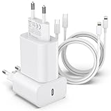 Apple MFi Certified 4er-Pack Schnellladegerät,25W USB C Ladegerät mit...