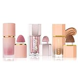 3er-Pack Kontur, Highlighter & Rouge Set - Langanhaltend, Natürlich,...