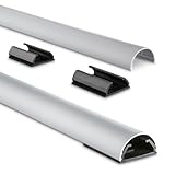 Kabelkanal, Alu, 110x3,3x1,8cm (Platz für bis zu 5 Kabel, zum Schrauben...