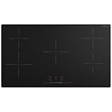Induktionskochfeld 90 cm, Induktionskochfeld 5 Platten mit Mattiertes Glas,...
