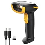 Inateck Barcode Scanner Kabellos, 1D 2D QR Code Scanner, 3-in-1 Handscanner...