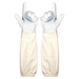 ERMWALR Ziegenleder-Imkerhandschuhe, stichfeste Imkerhandschuhe, für...