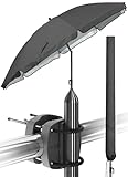 Menz Sonnenschirm Balkon als Sonnenschutz Balkon 3-IN-1 SET - UPF 50+...