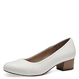 Jana Damen Pumps mit Blockabsatz Vegan, Weiß (White), 39 EU