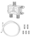 QWORK® Sat verteilt, 2 Fach Splitte, für Satelliten-Anlagen, inkl....