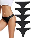 VOENXE String Tanga Damen Nahtlos Schwarz,Seamless Slip Mehrpack,Frauen...