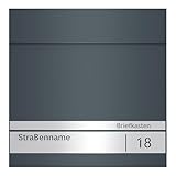 SONGMICS Briefkasten personalisiert, mit Namensschild, Hausnummernschild,...