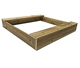 Clamaro 'Basic' Holz Sandkasten 120 x 120 cm extra stabil aus Fichte...