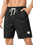 JMIERR Leinen Kurze Hosen Herren - Sommer Casual Strandshorts Stretch...