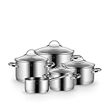 WMF Provence Plus Topfset Induktion 5-teilig, Kochtopf Set unbeschichtet...