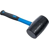 BGS 1963 | Gummihammer | Fiberglasstiel | schwarzer Kopf | Ø 70 mm | 900 g