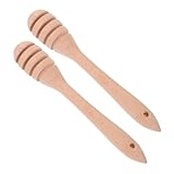 COLLBATH 2 Stück Honigrührer Rührzubehör Honiglöffel aus Holz...