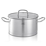 KHG Topf Kochtopf Fleischtopf 20 cm Induktion, Edelstahl unbeschichtet...