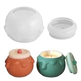 Kaezuy Duftkerzen Silikonformen-Set mit Deckel für Yankee Candle Woodwick...
