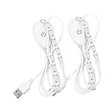 PENIKOKO 2 Stück LED Lichtstreifen USB Betrieben Dimmbar Flexible LED...