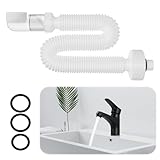 Raumsparsiphon,1/4 Zoll Siphon Sifon Waschbecken Bad Raumsparsiphon...