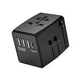 Reiseadapter Weltweit 3,5 A High-Speed mit 3 x USB Anschlüssen + 3 A...