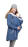 Viva la Mama - Umstandsjacke Tragejacke mit Einsatz Softshell Rücken Bauch...