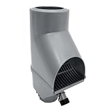 Jardinion Jardinion Regenwasserfilter, Fallrohr Laubabscheider Silber 30,5...