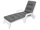 Auflagen für Deckchair, Liegenauflage, Gartenliege Auflage 201x55x8 cm...