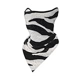 Hnnkloy Zebra-Fellstruktur,Weiche Gesichtsmaske, Halswärmer,...