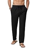 LVCBL Leinenhose Herrenhose mit Taschen Bermudahose Freizeitkleidung...