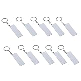10 Metall-Schlüsselanhänger, Rohlinge, Aluminium-Etiketten für...