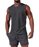 iudam Tank Top Herren Baumwolle Ärmelloser Shirts Muskelshirts Gym Sport...