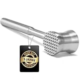 ALYBSOO Fleischklopfer aus Edelstahl Spülmaschinenfest, Doppelseitiger...
