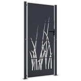 vidaXL Gartentor, Gartentür mit Gras-Design, Abschließbar Hoftor...
