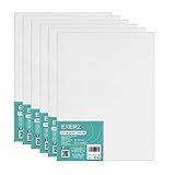 Exerz 30x40cm Malkarton 6 stk - Weiße Leinwandpanel 0.3cm dick 280GSM 100%...