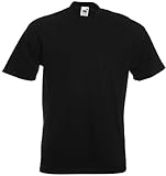 Fruit of the LoomHerren T-Shirt Schwarz Schwarz