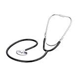 Medi-Inn Flachkopf-Stethoskop SCHWARZ - ultraleicht, nickelfrei, flaches...